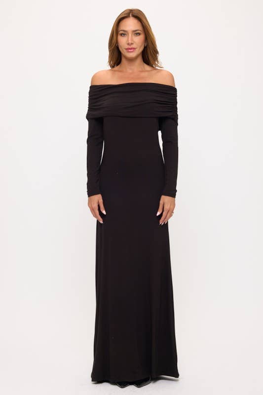 Renee C. Off-the-Shoulder Modal Maxi Dress