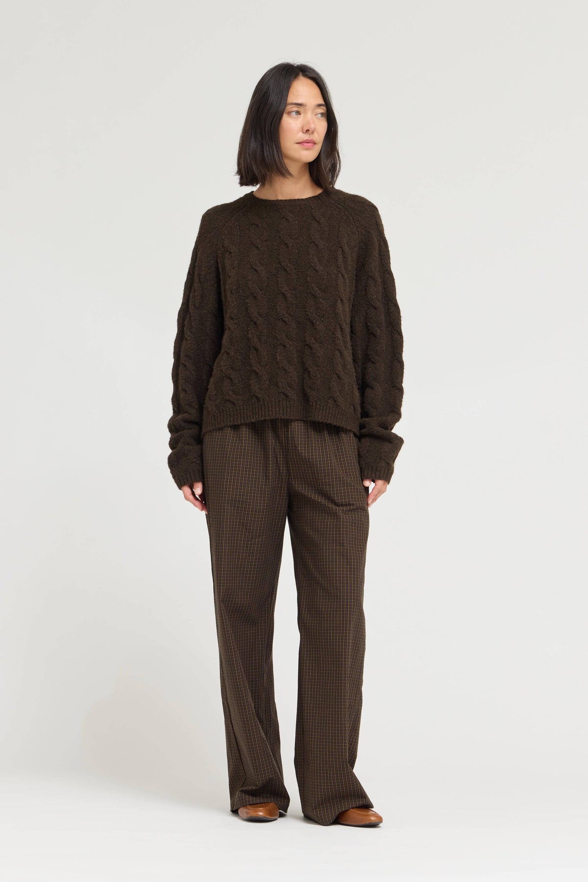 Wide Cable Knit Sweater