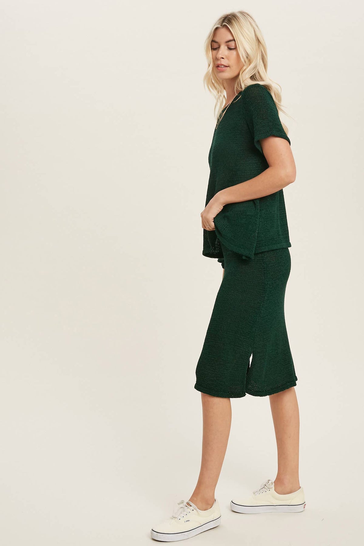 Bluivy Lightweight Knit Top & Midi Skirt Set