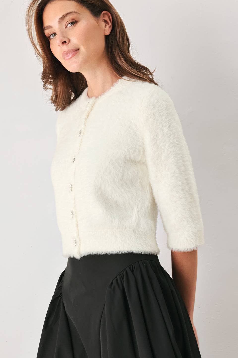 Short Sleeve Knit Cardigan