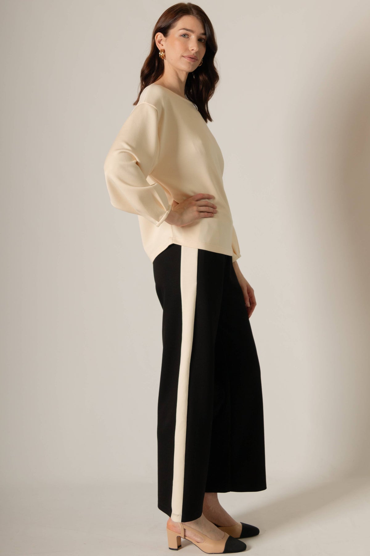 P. CILL Butter Modal Dropped Shoulder Top