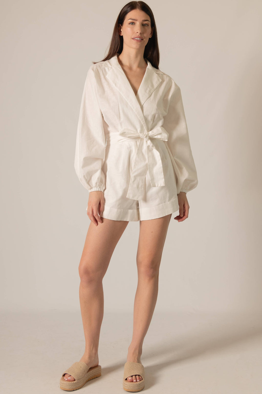 P. CILL Linen Blend Romper