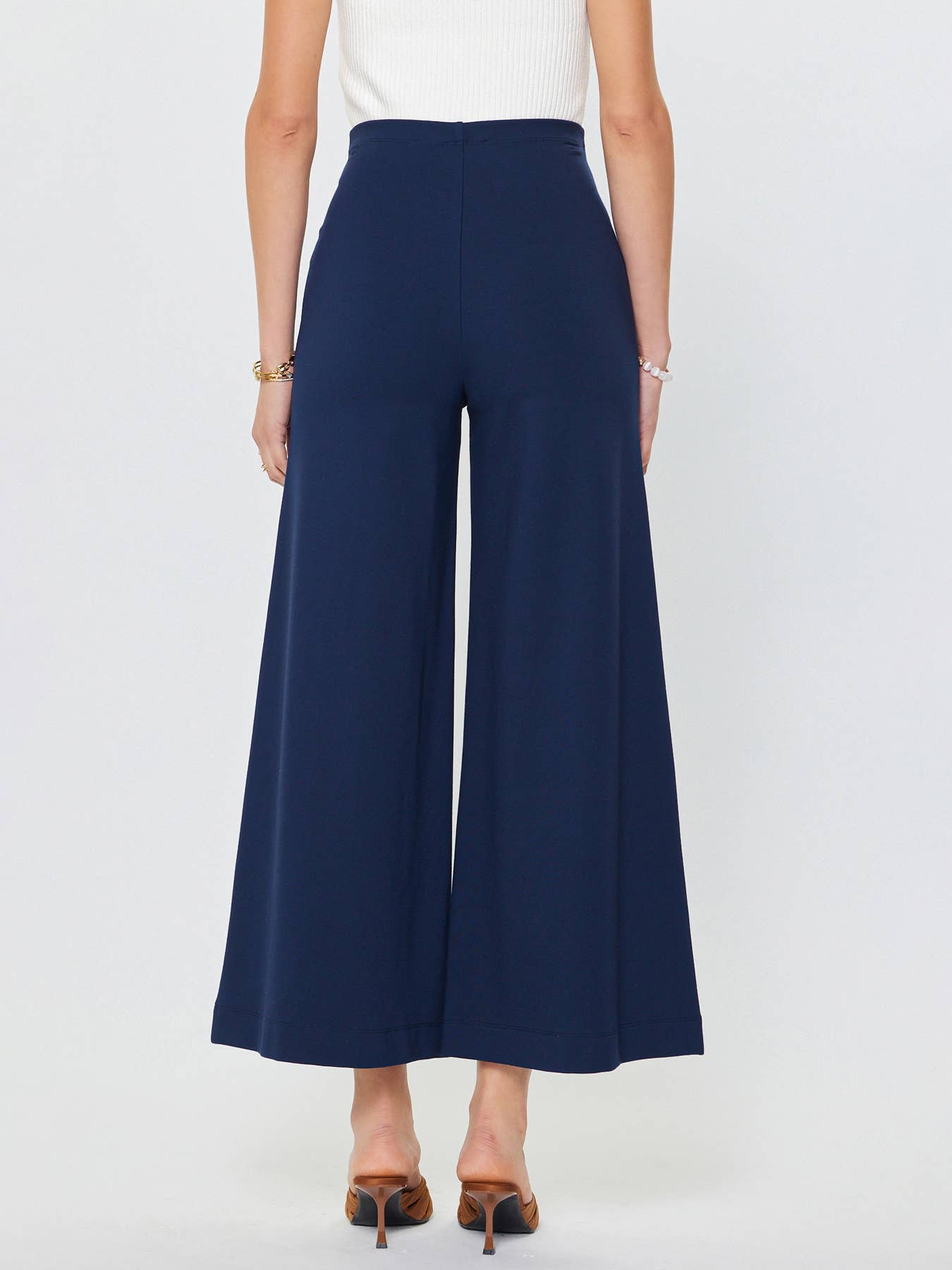 Ponte Flared Pintuck Pants