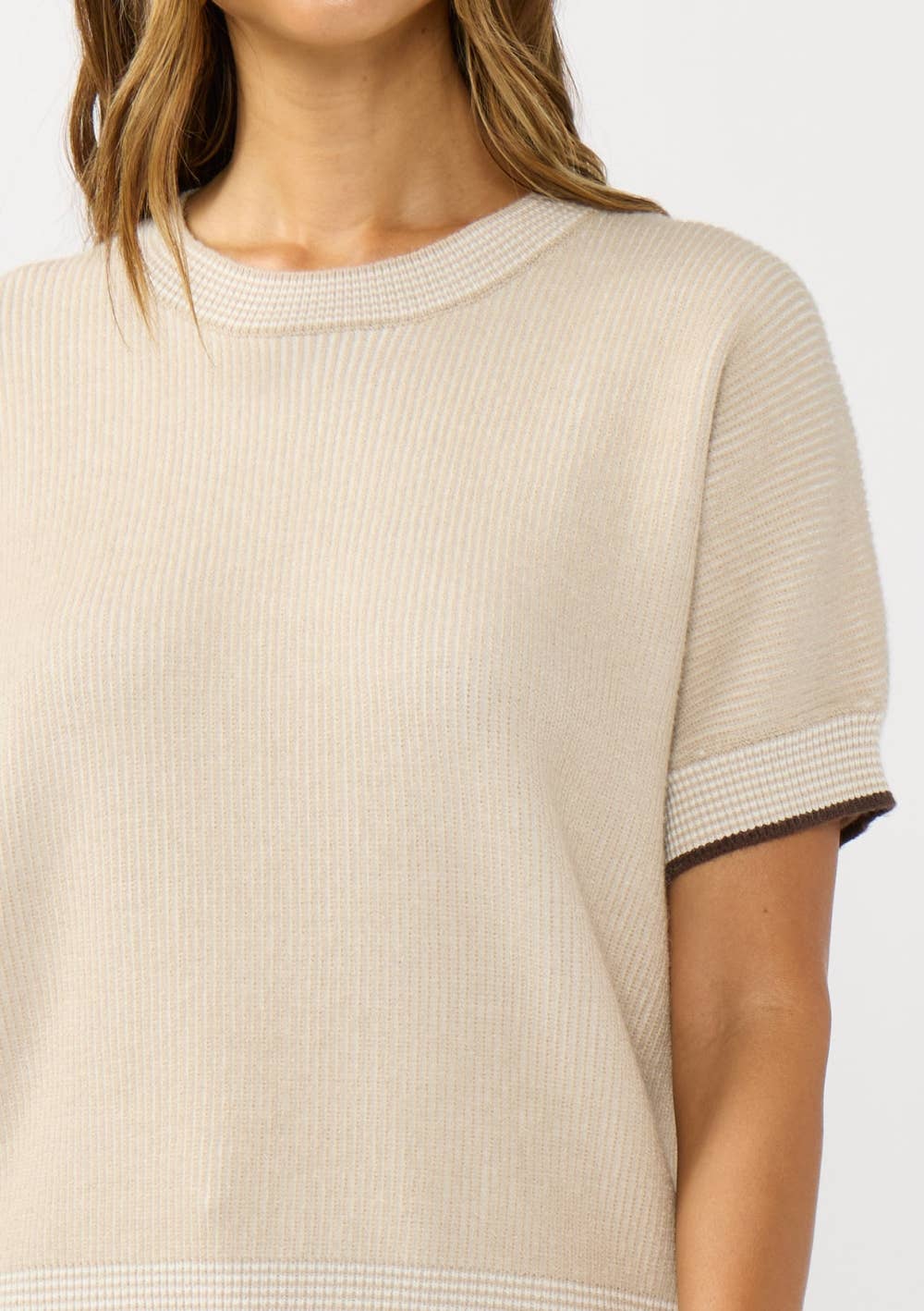 Two-Tone Crewneck Top