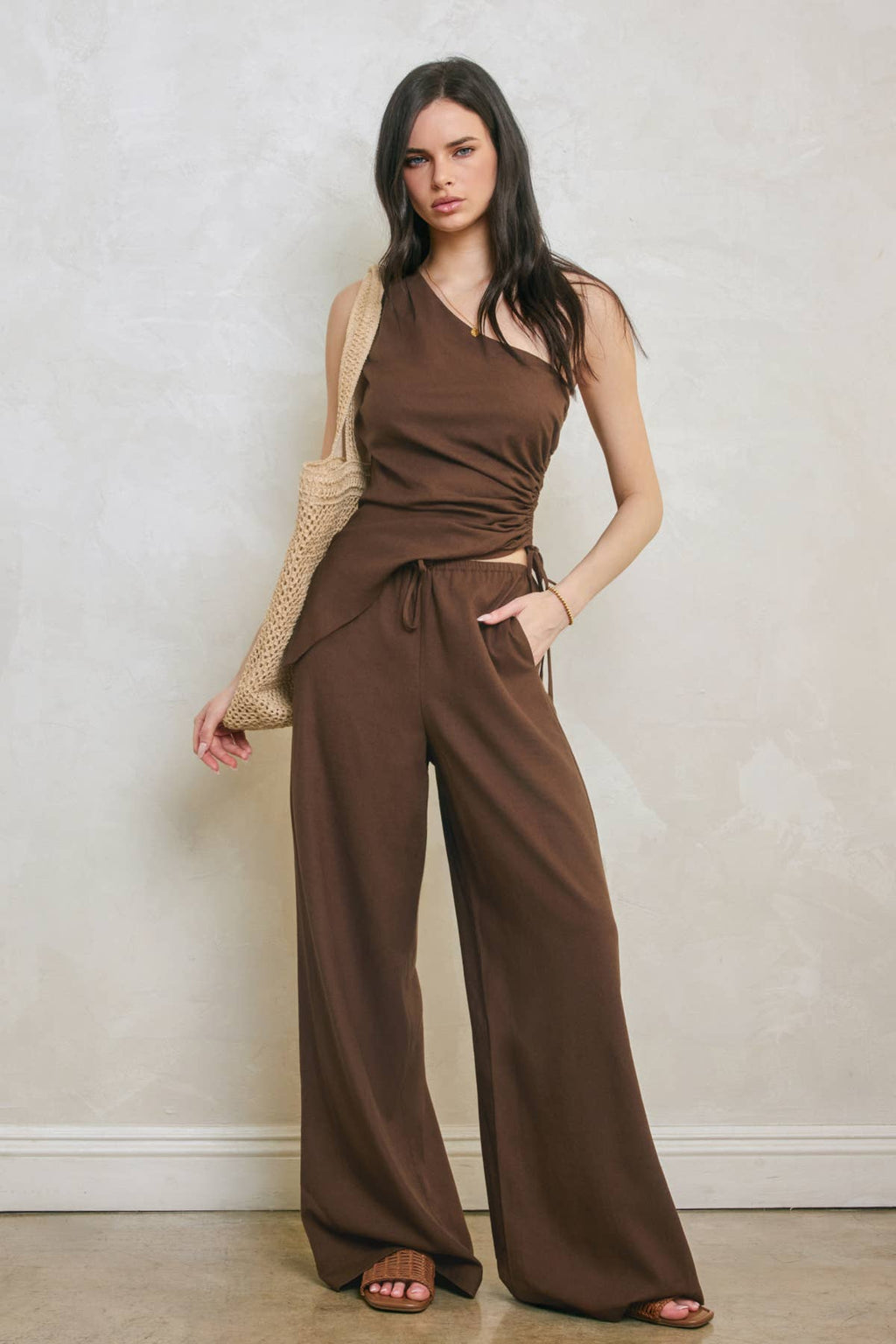 Dress Forum Linen One Shoulder Top