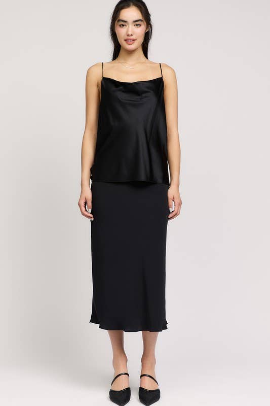100% Silk Cowl Neck Cami Top
