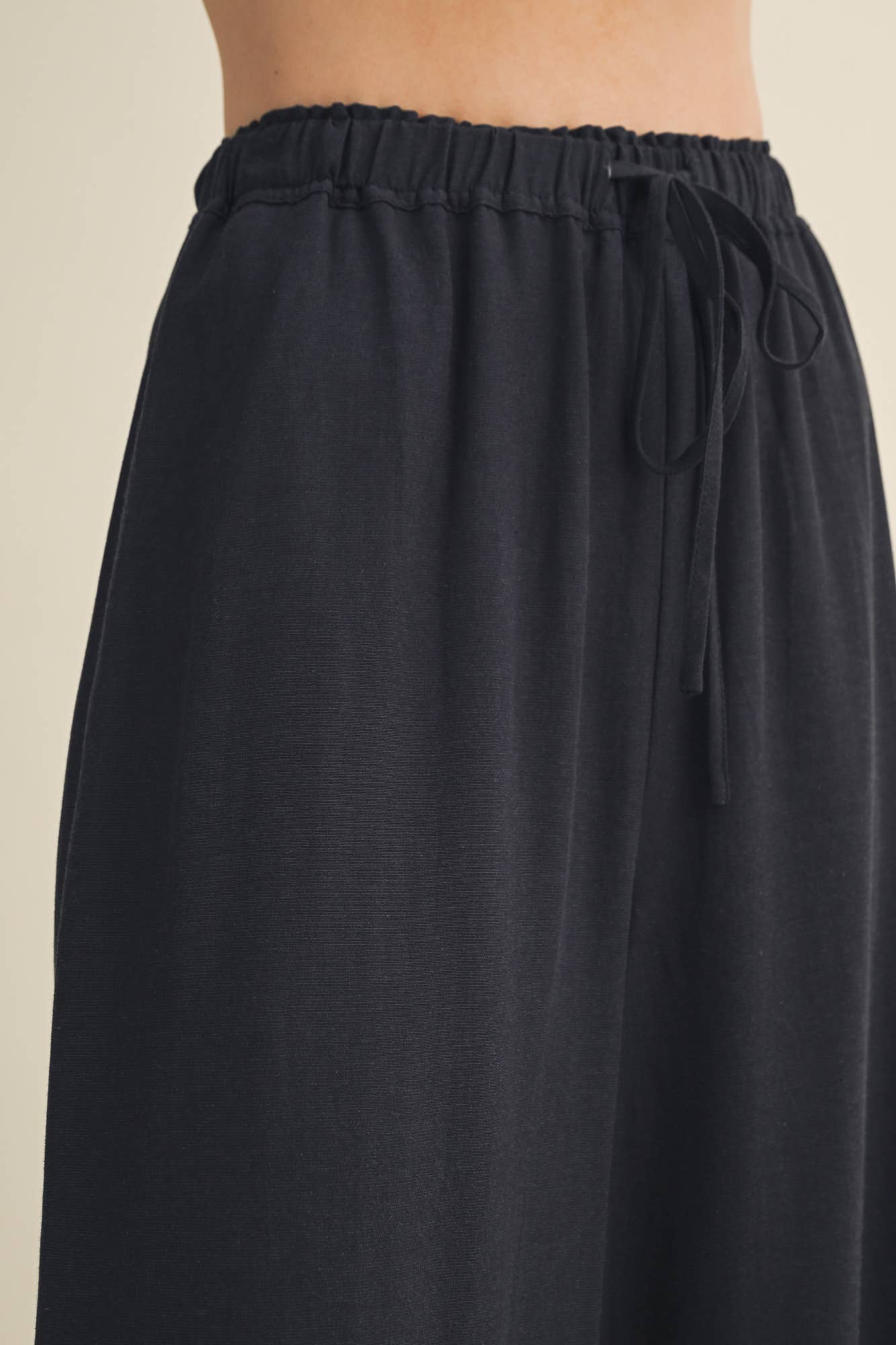 Drawstring Wide-Leg Trousers