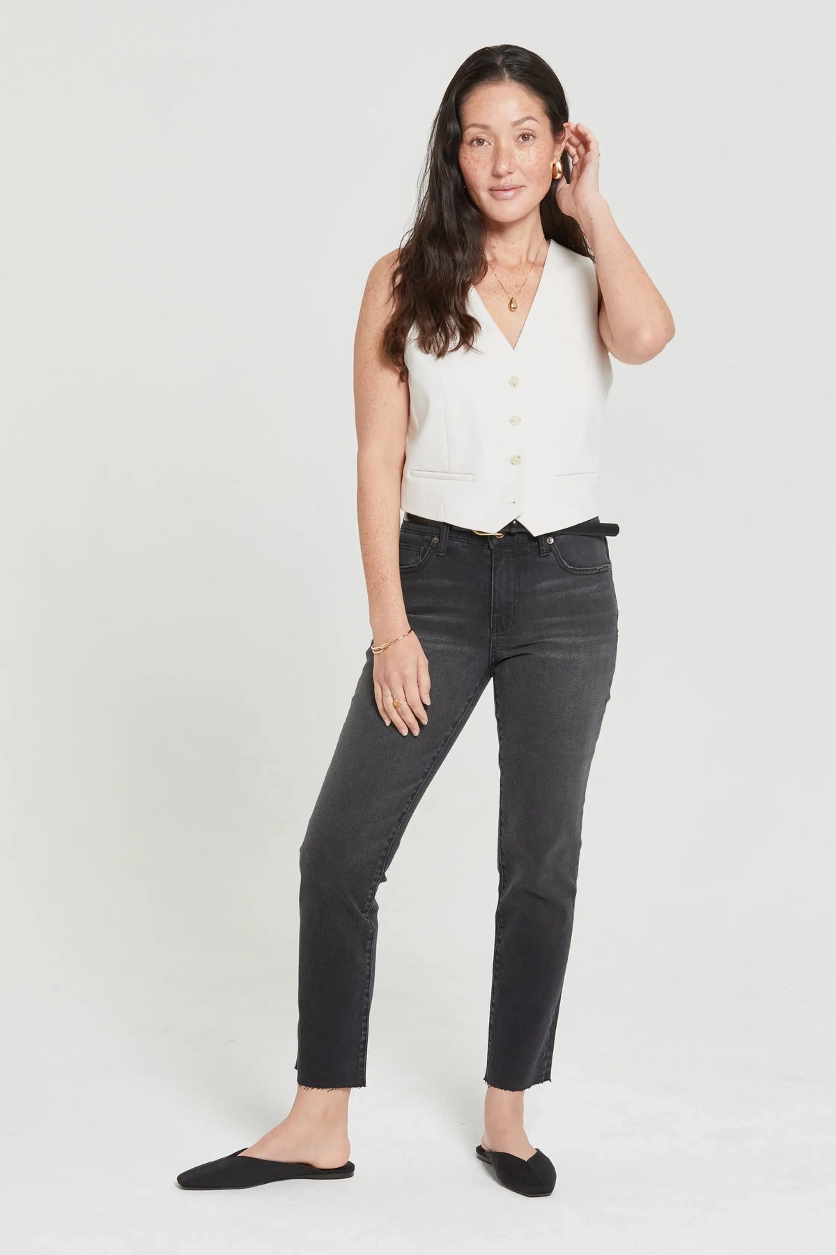 Oliver Logan Crosby Mid Rise Relaxed Taper Jean
