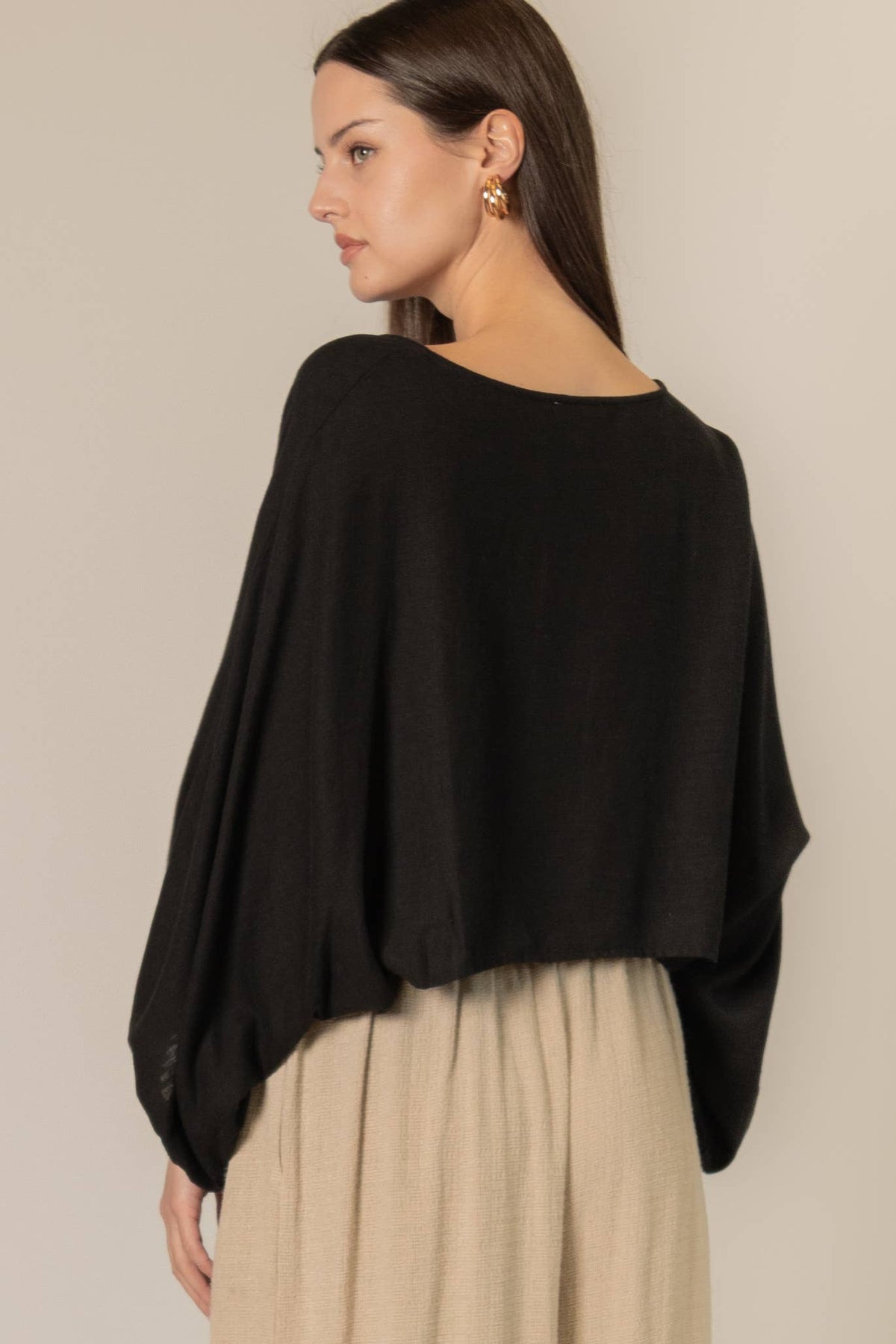 P. CILL Cropped Linen Top