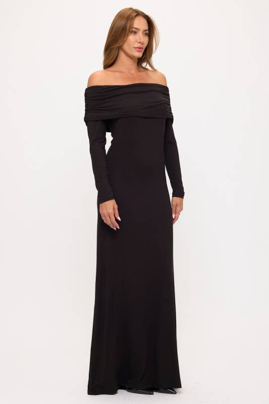 Renee C. Off-the-Shoulder Modal Maxi Dress