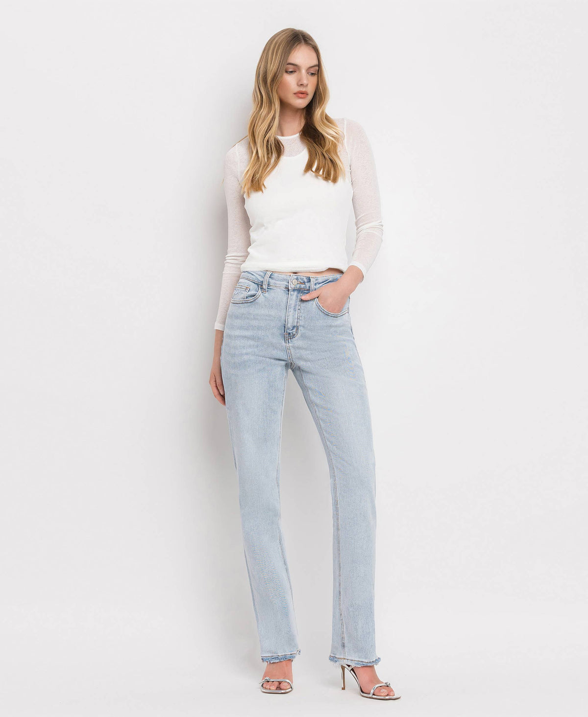90s Vintage Super High Rise Straight Jeans