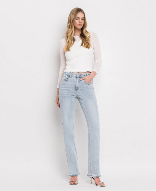 90s Vintage Super High Rise Straight Jeans