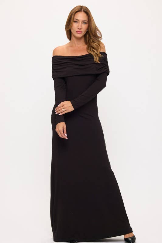 Renee C. Off-the-Shoulder Modal Maxi Dress