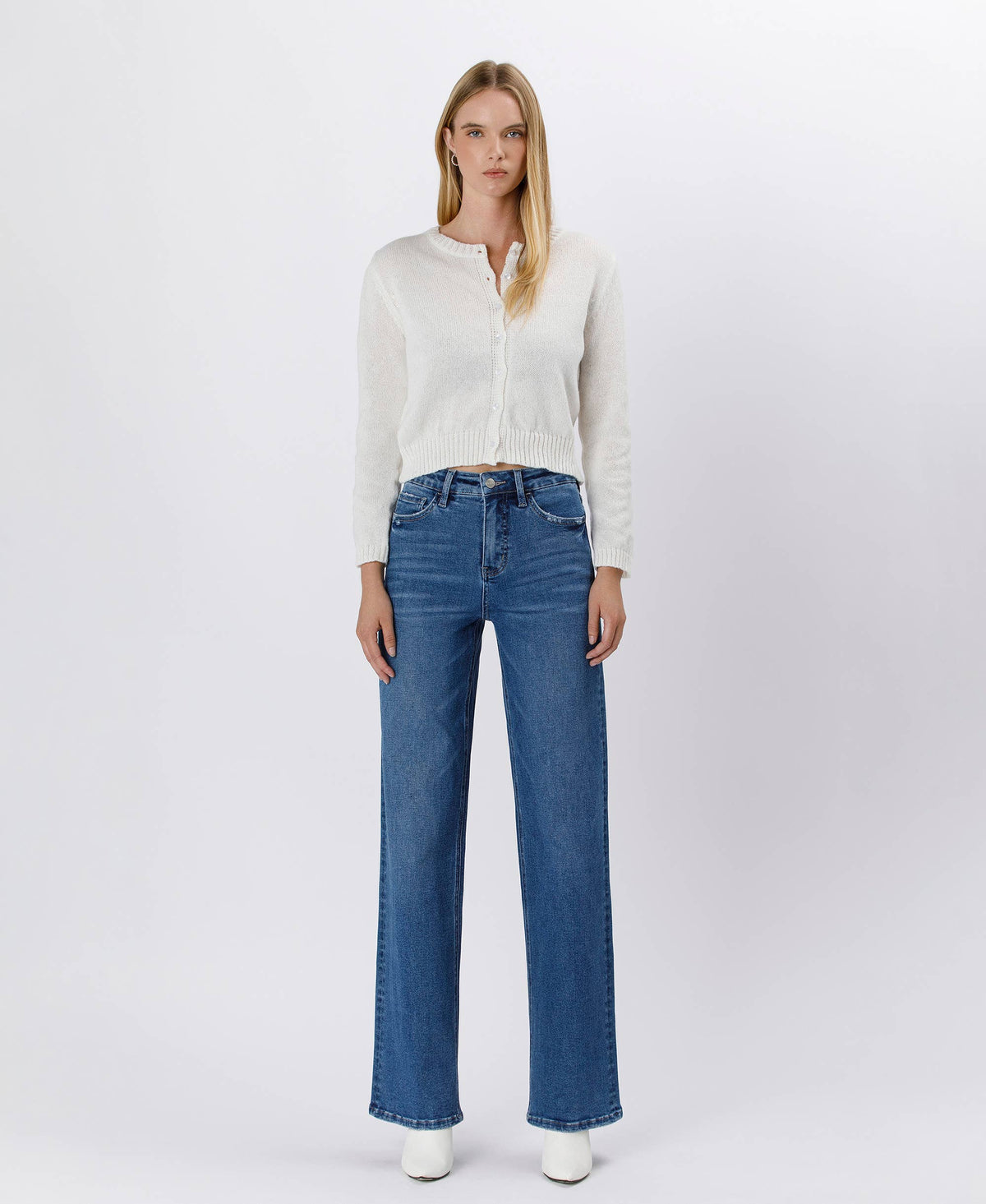 Tummy Control 90s Super High Rise Wide Leg Jeans