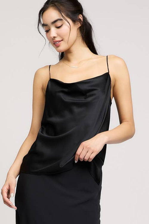 100% Silk Cowl Neck Cami Top