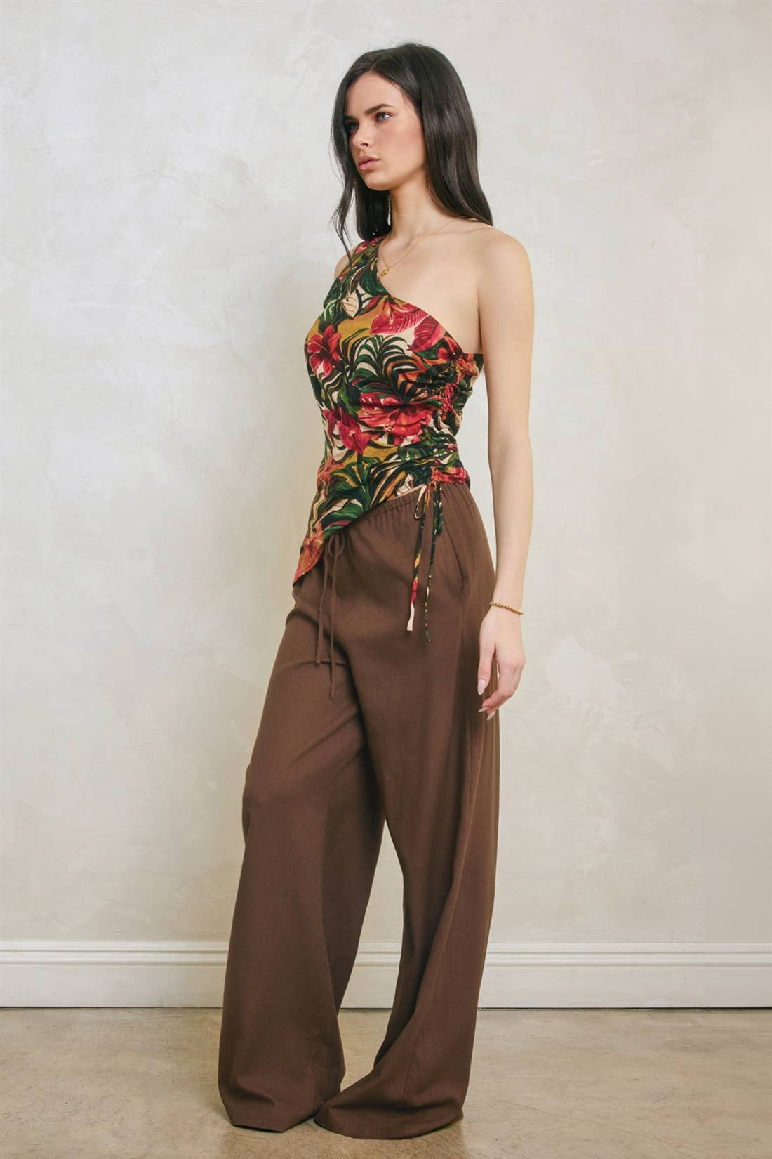 Dress Forum Linen Wide Leg Pant