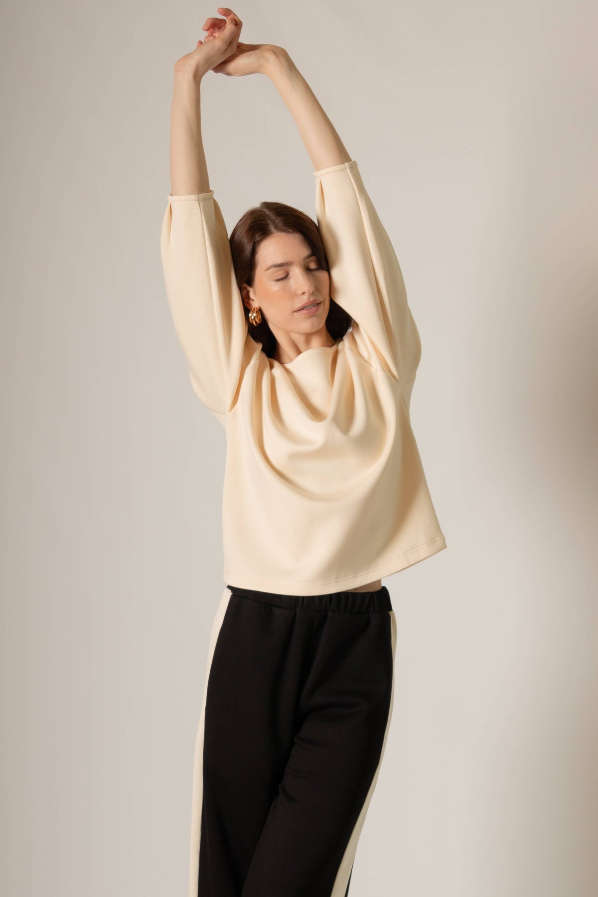 P. CILL Butter Modal Dropped Shoulder Top