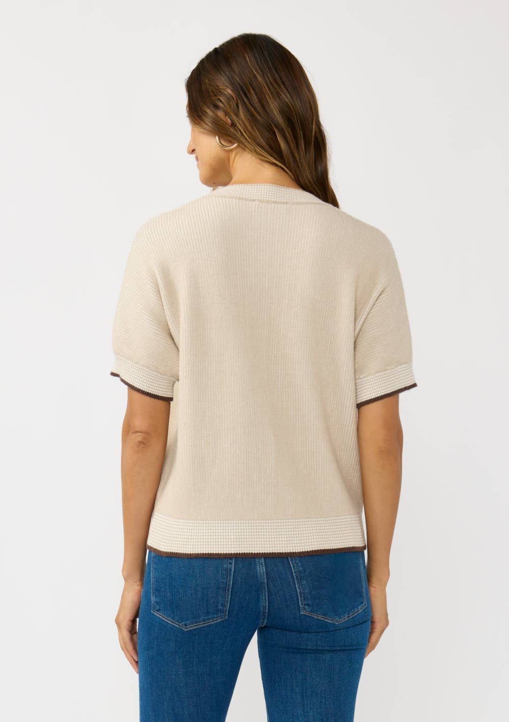 Two-Tone Crewneck Top