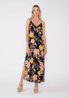 Floral Lace Trim Maxi Dress