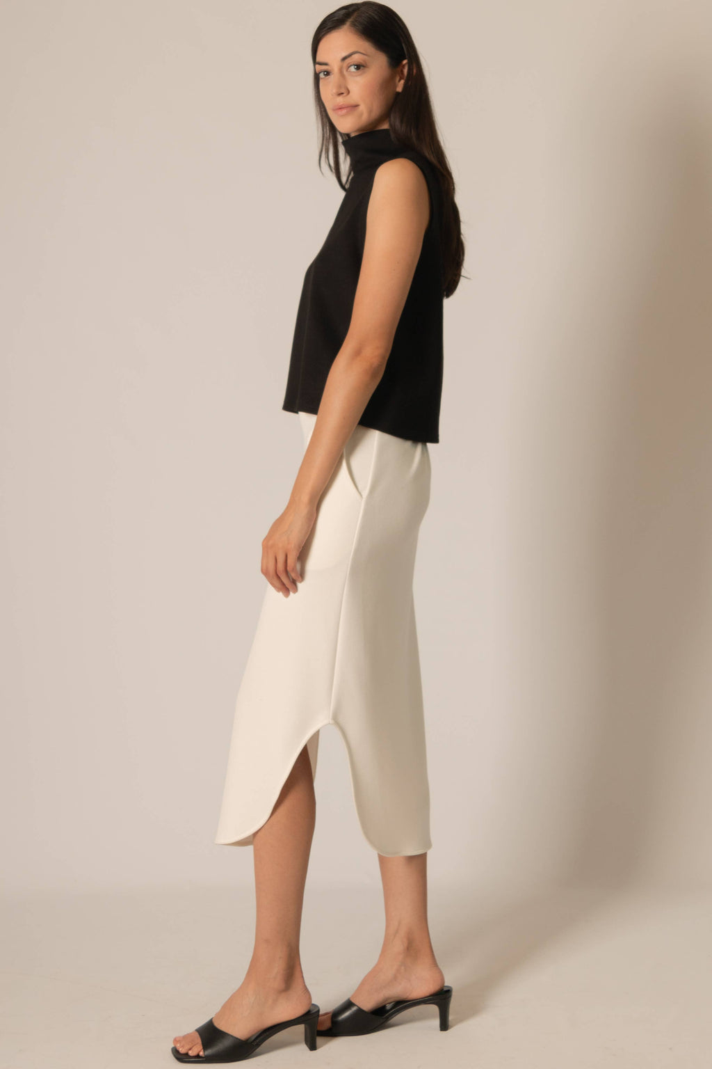P. CILL "Butter Modal" Cowl Neck Top