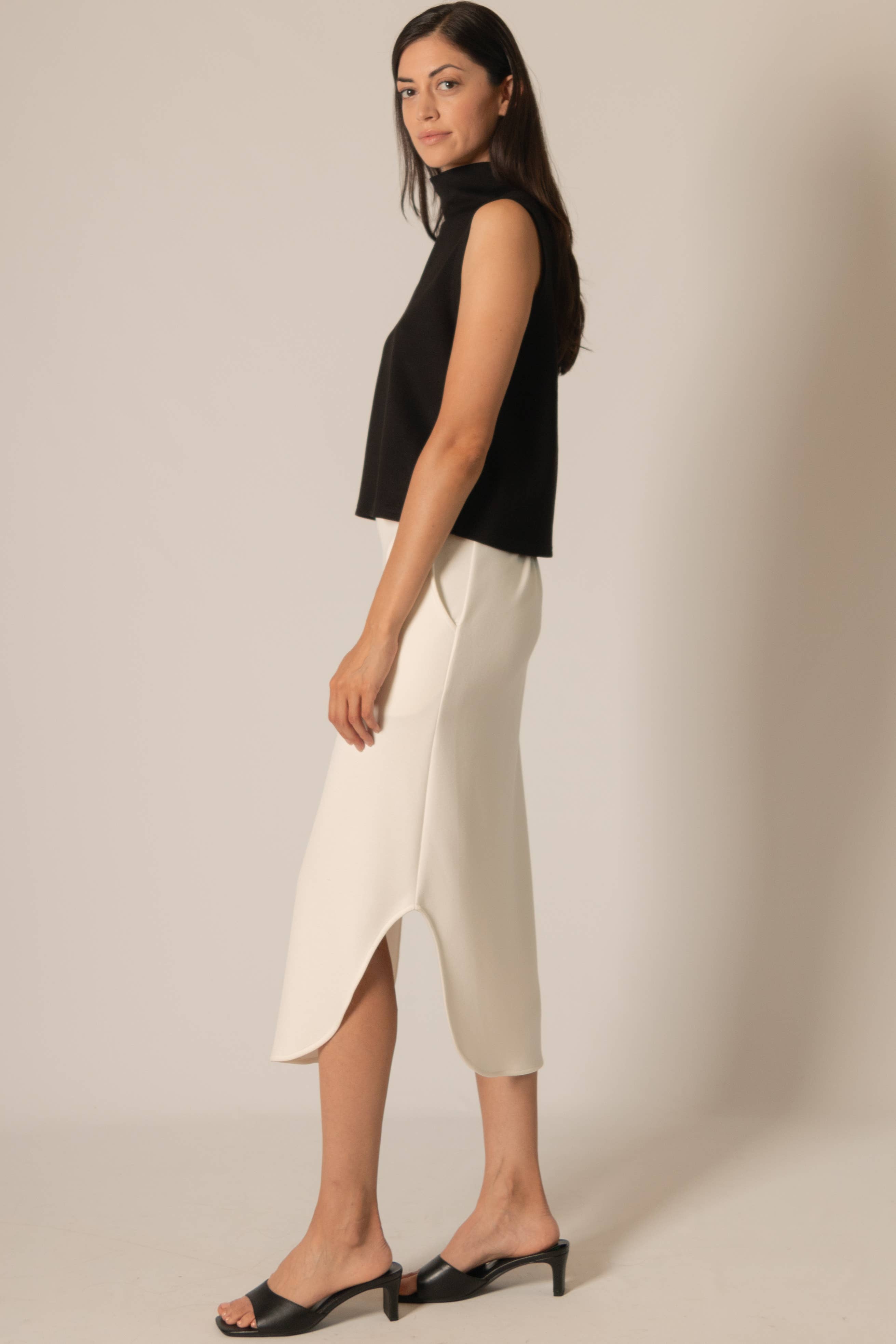 P. CILL "Butter Modal" Cowl Neck Top