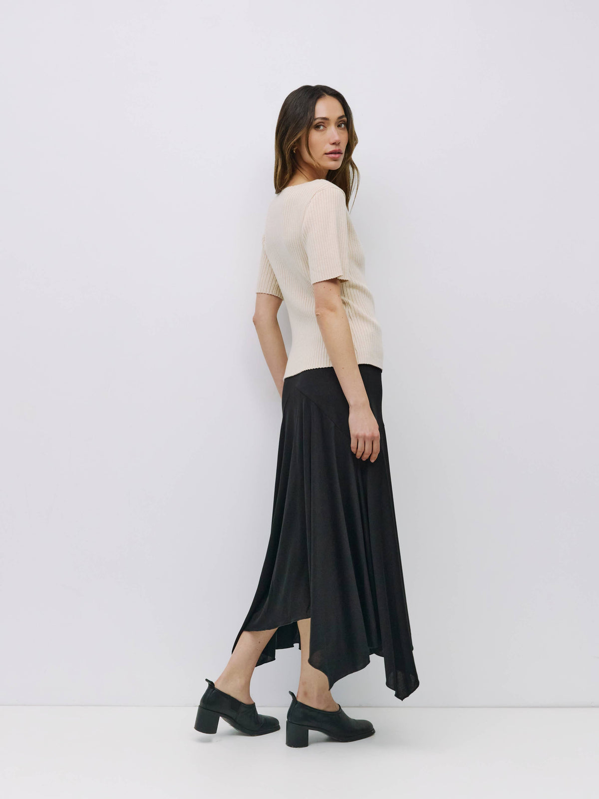 The Sandy Wide Neck Ribbed Knit Top