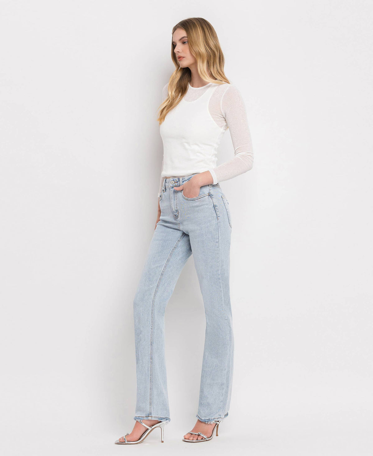 90s Vintage Super High Rise Straight Jeans