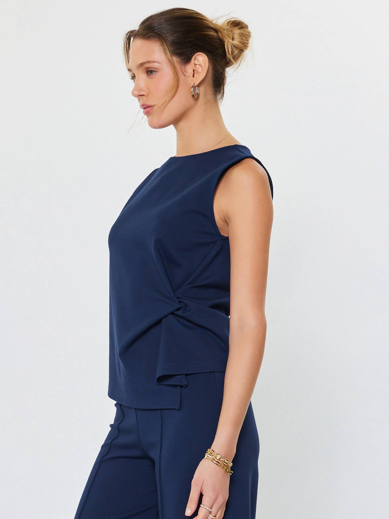 Twist Detail Ponte Top