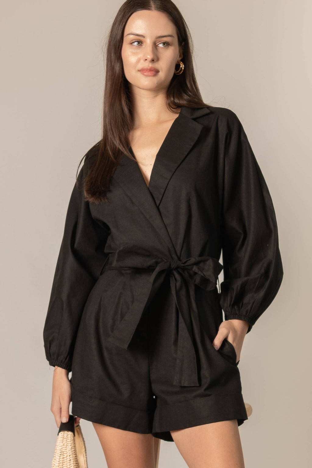 P. CILL Linen Blend Romper