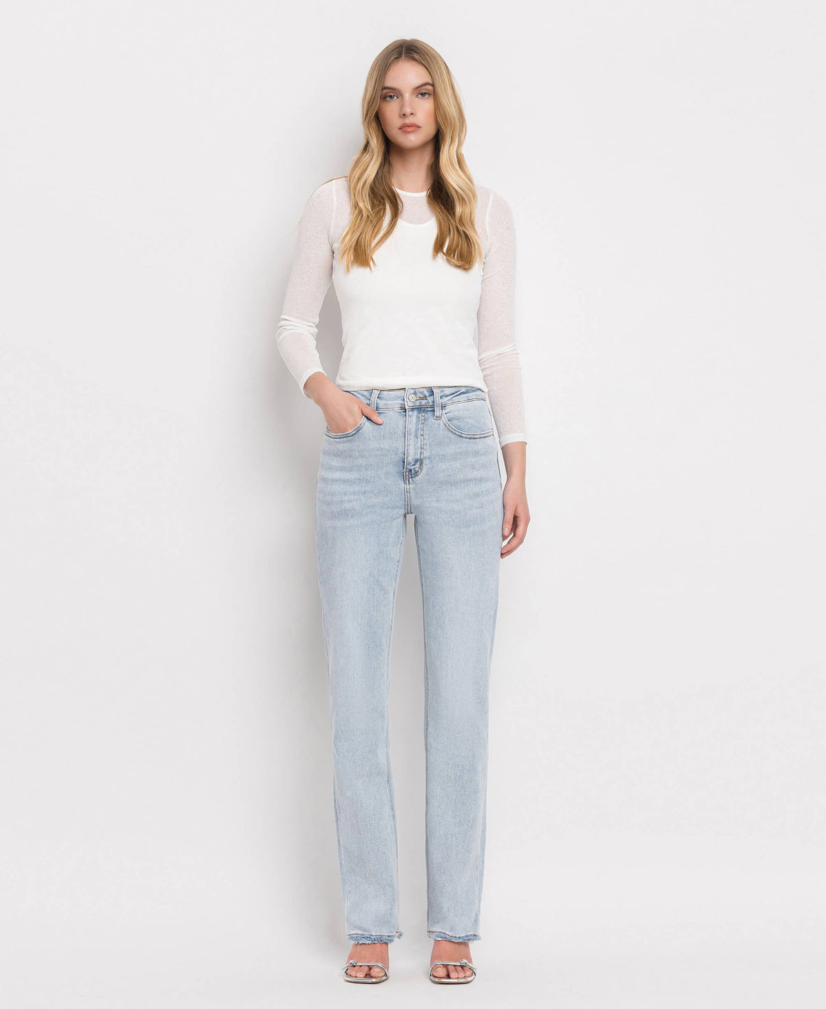 90s Vintage Super High Rise Straight Jeans