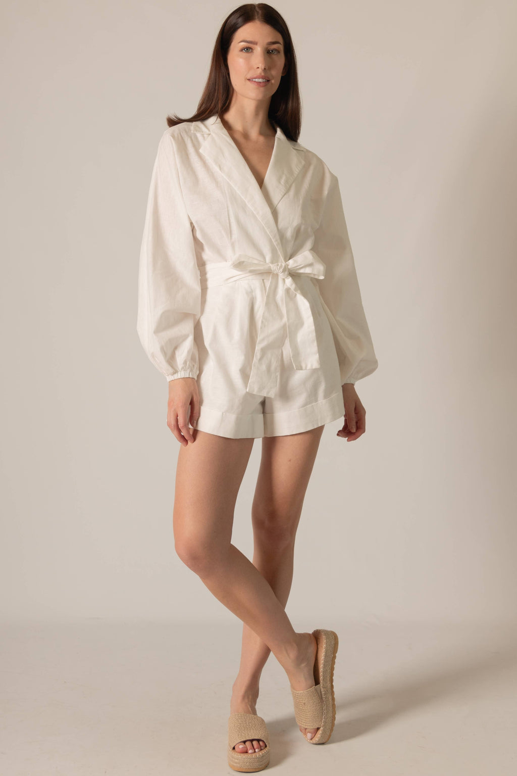 P. CILL Linen Blend Romper