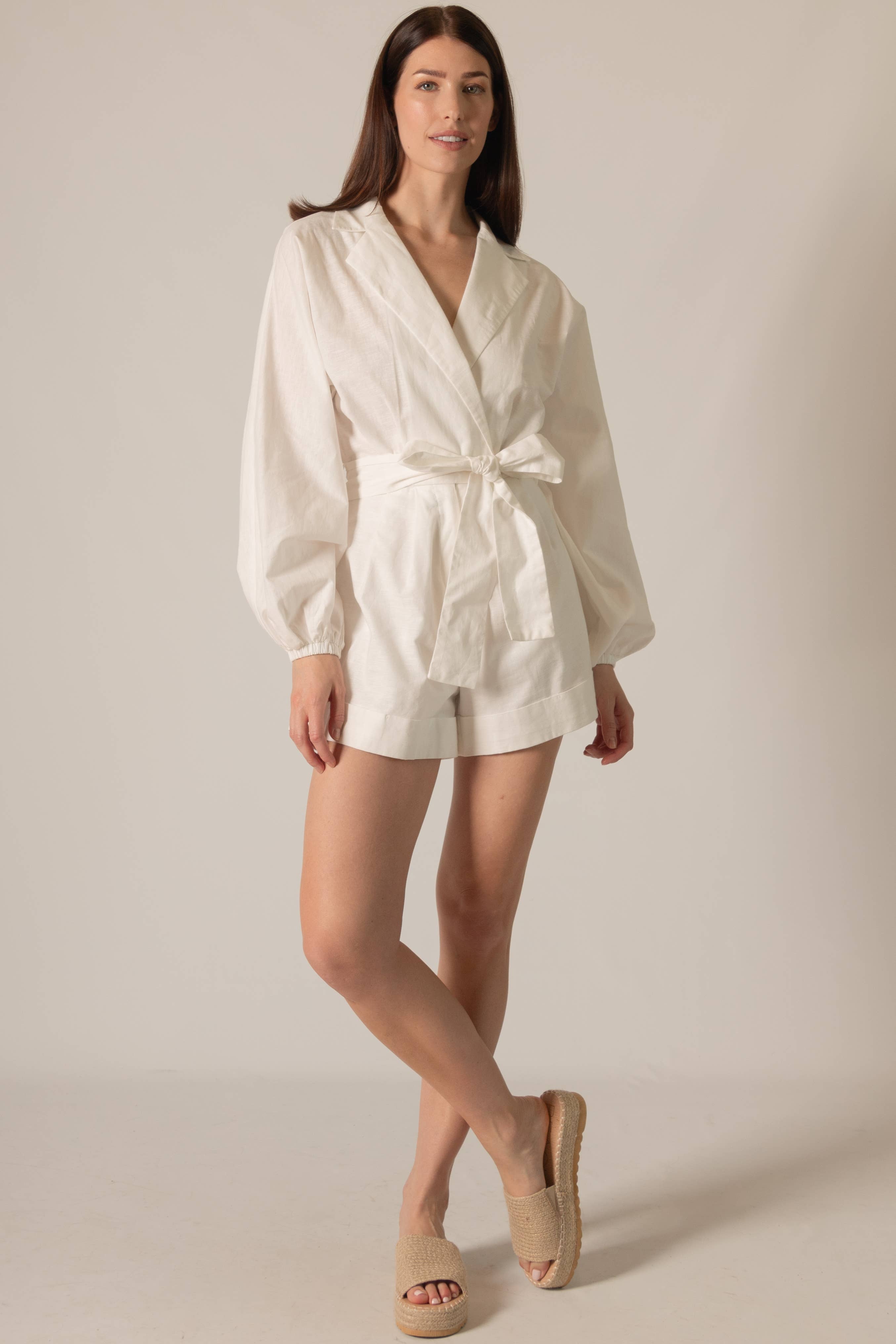 P. CILL Linen Blend Romper