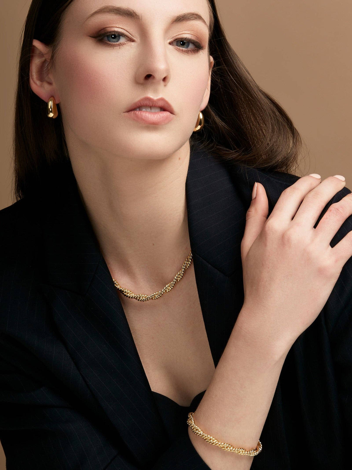 Braided Link Collar Necklace