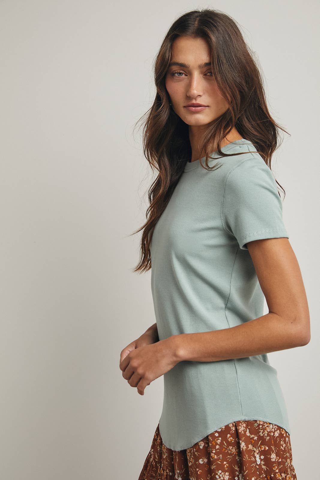 Wishlist Apparel Ribbed Knit Essential Tee
