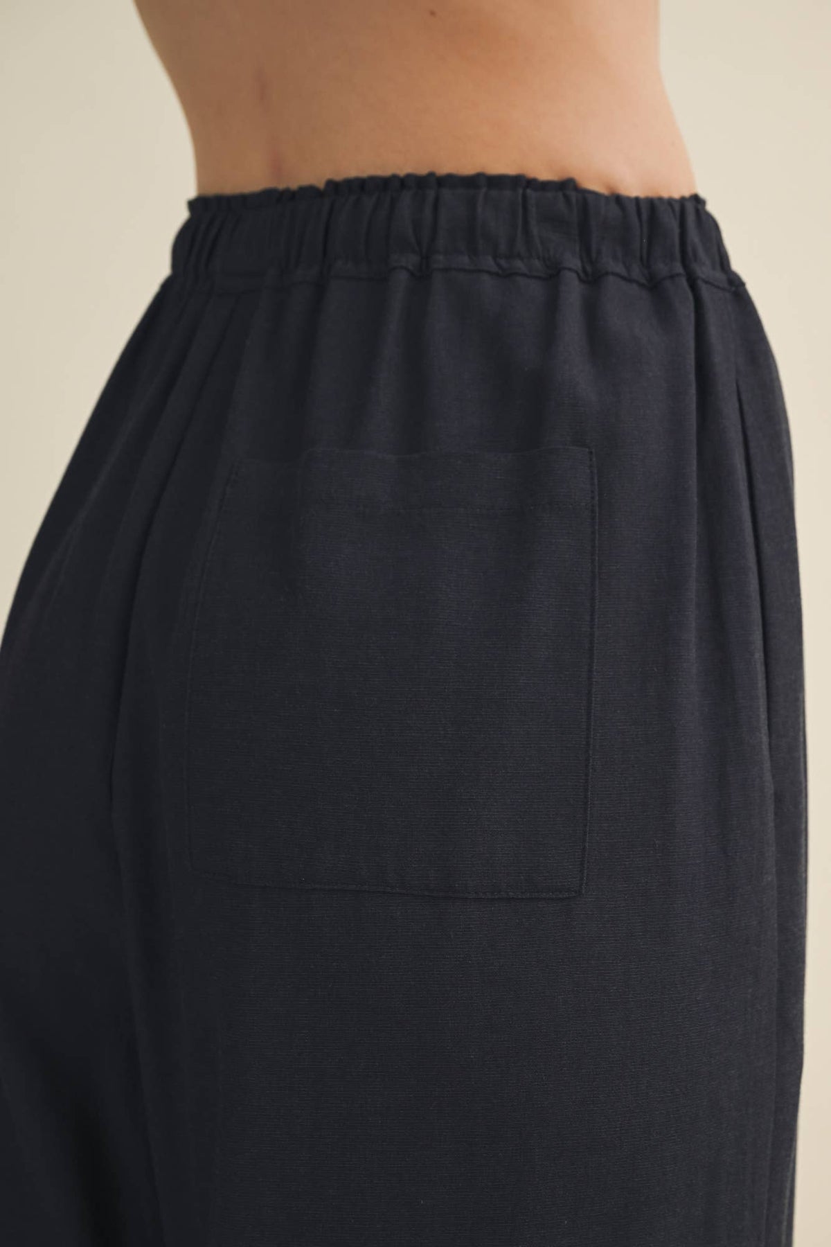 Drawstring Wide-Leg Trousers