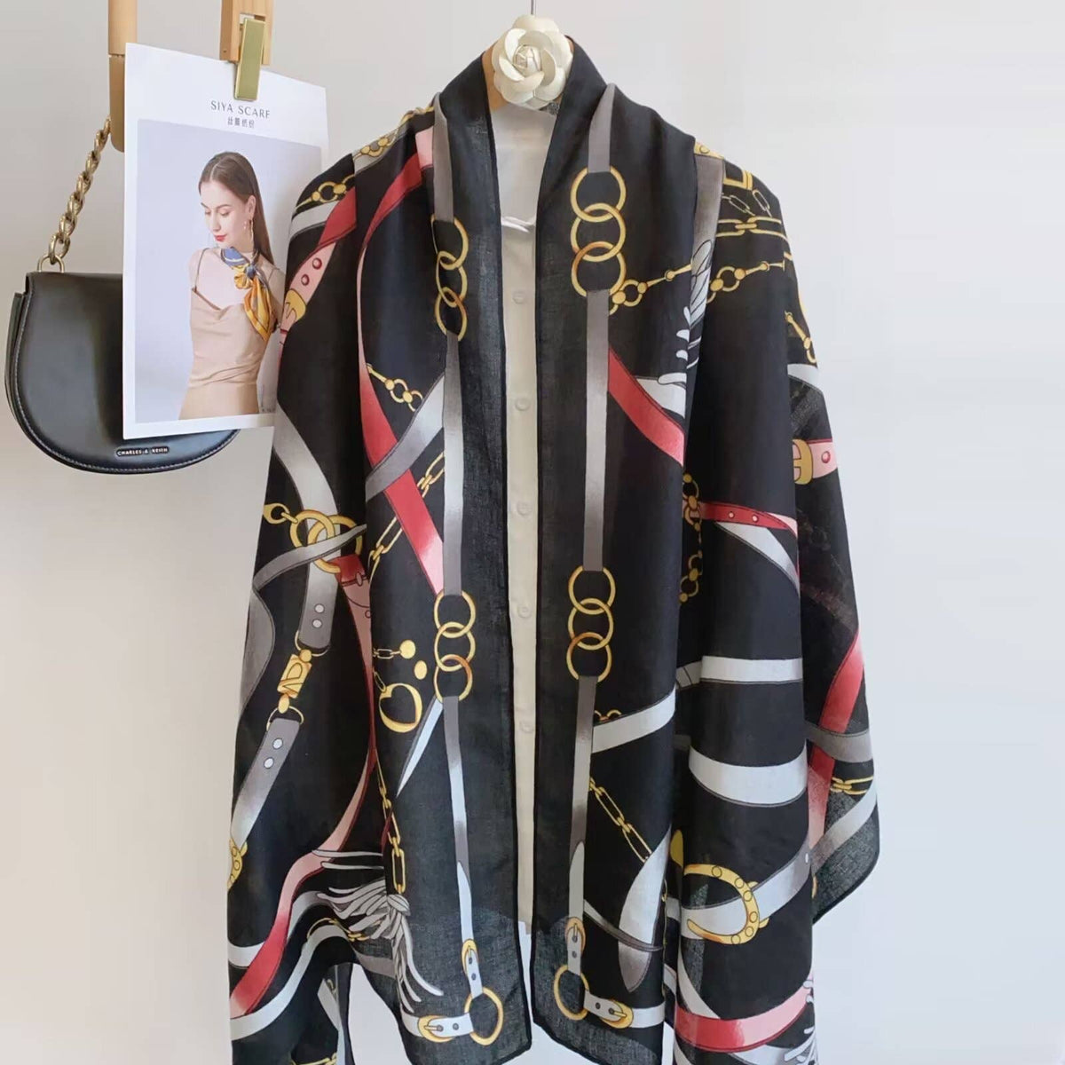 Equestrian Black Scarf