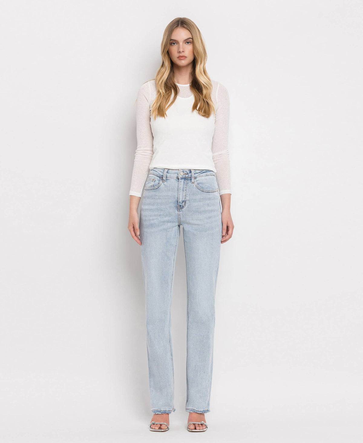 90s Vintage Super High Rise Straight Jeans