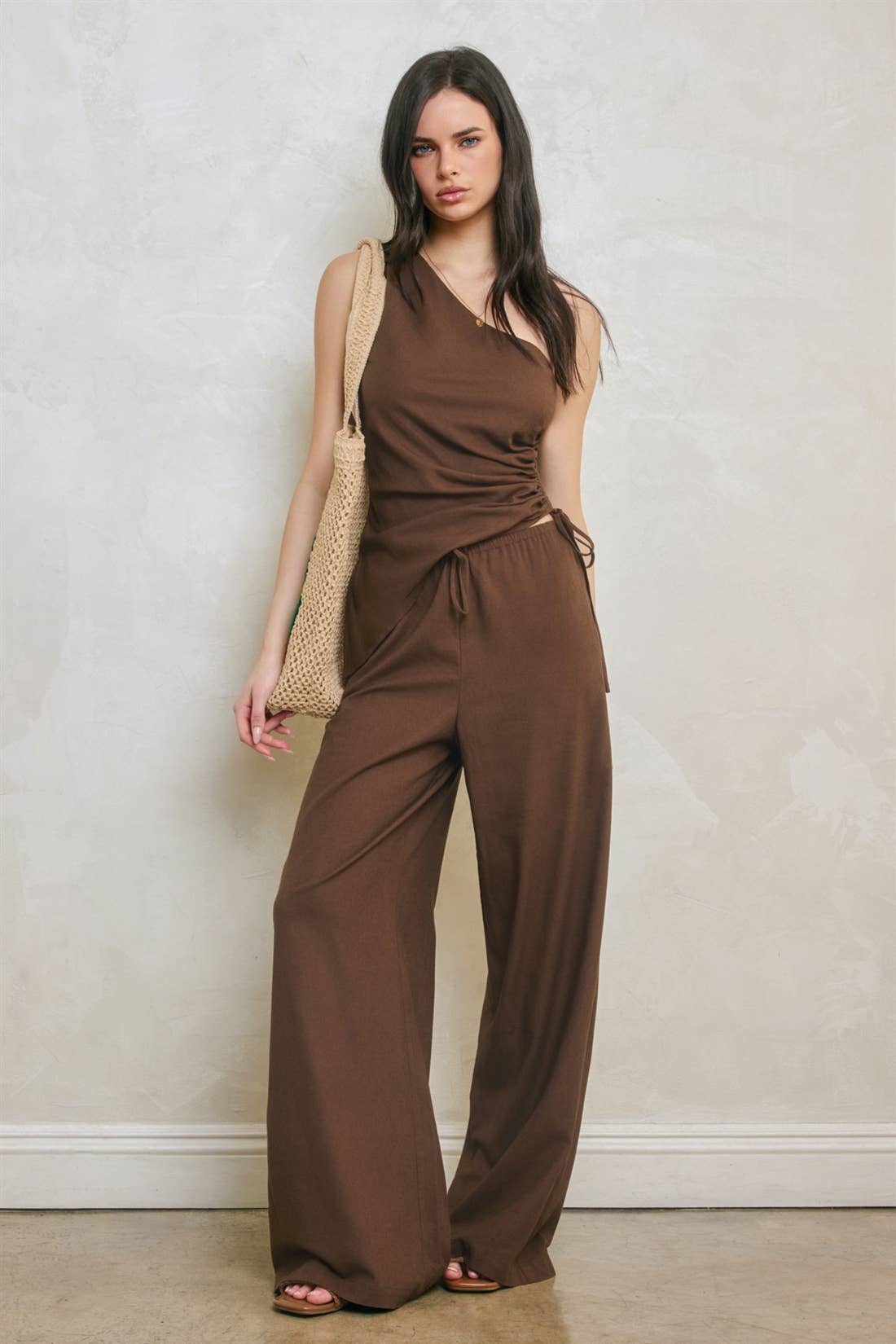 Dress Forum Linen Wide Leg Pant