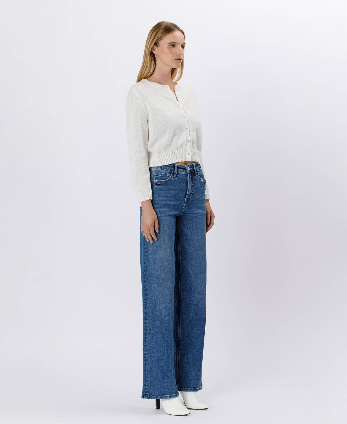 Tummy Control 90s Super High Rise Wide Leg Jeans