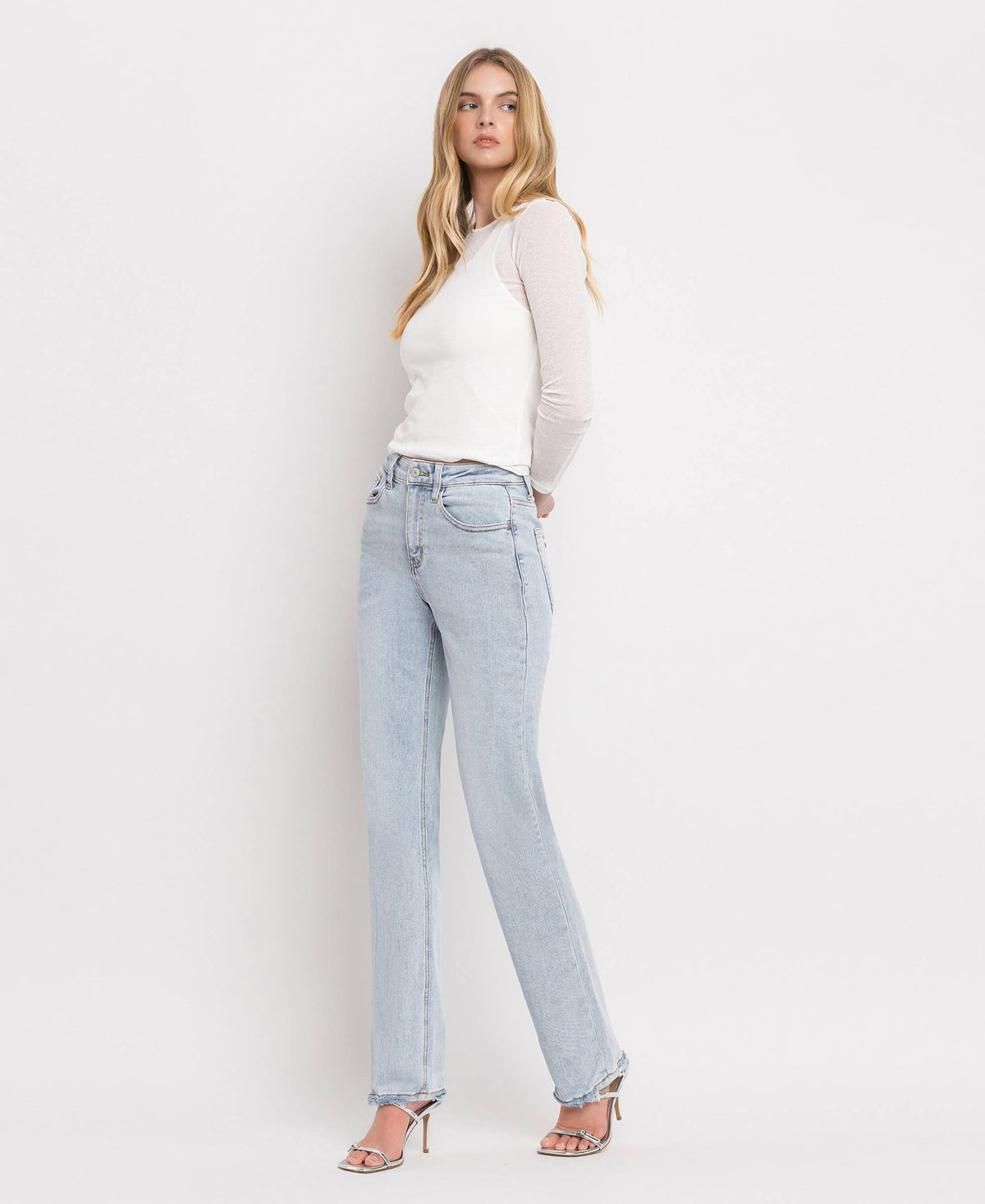 90s Vintage Super High Rise Straight Jeans