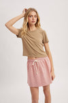 Wishlist Apparel Ribbed Relaxed Crop Knit Tee