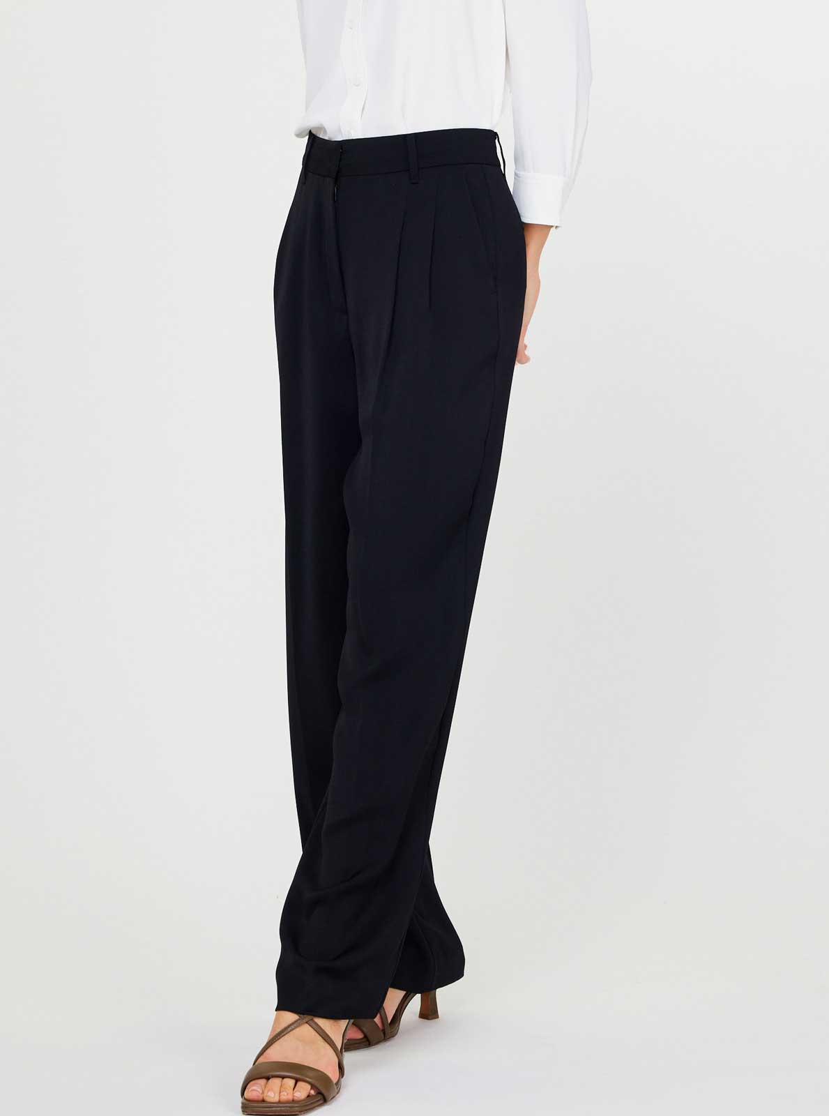 High-Waisted Wide Leg Trousers