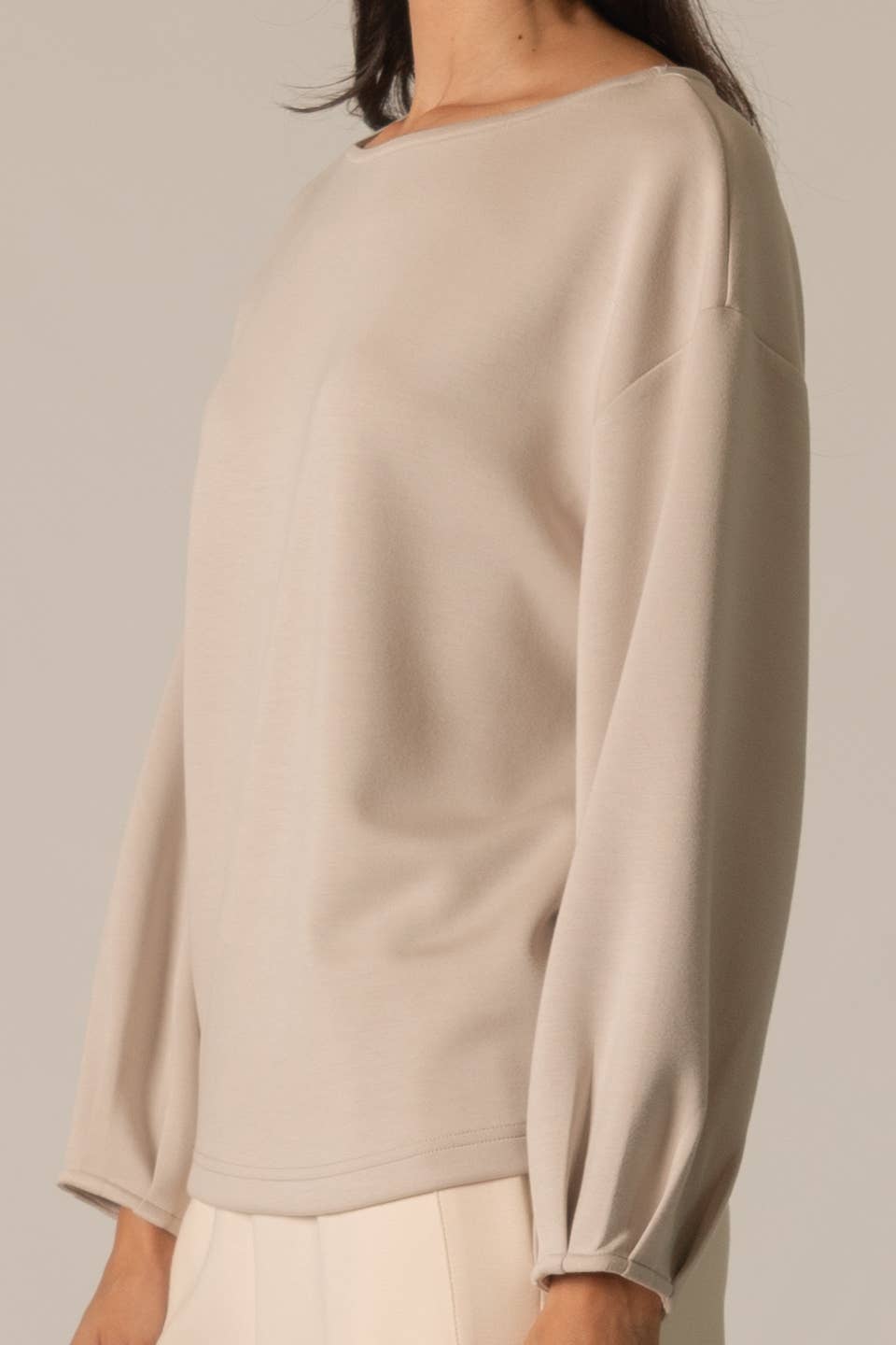 P. CILL Butter Modal Dropped Shoulder Top