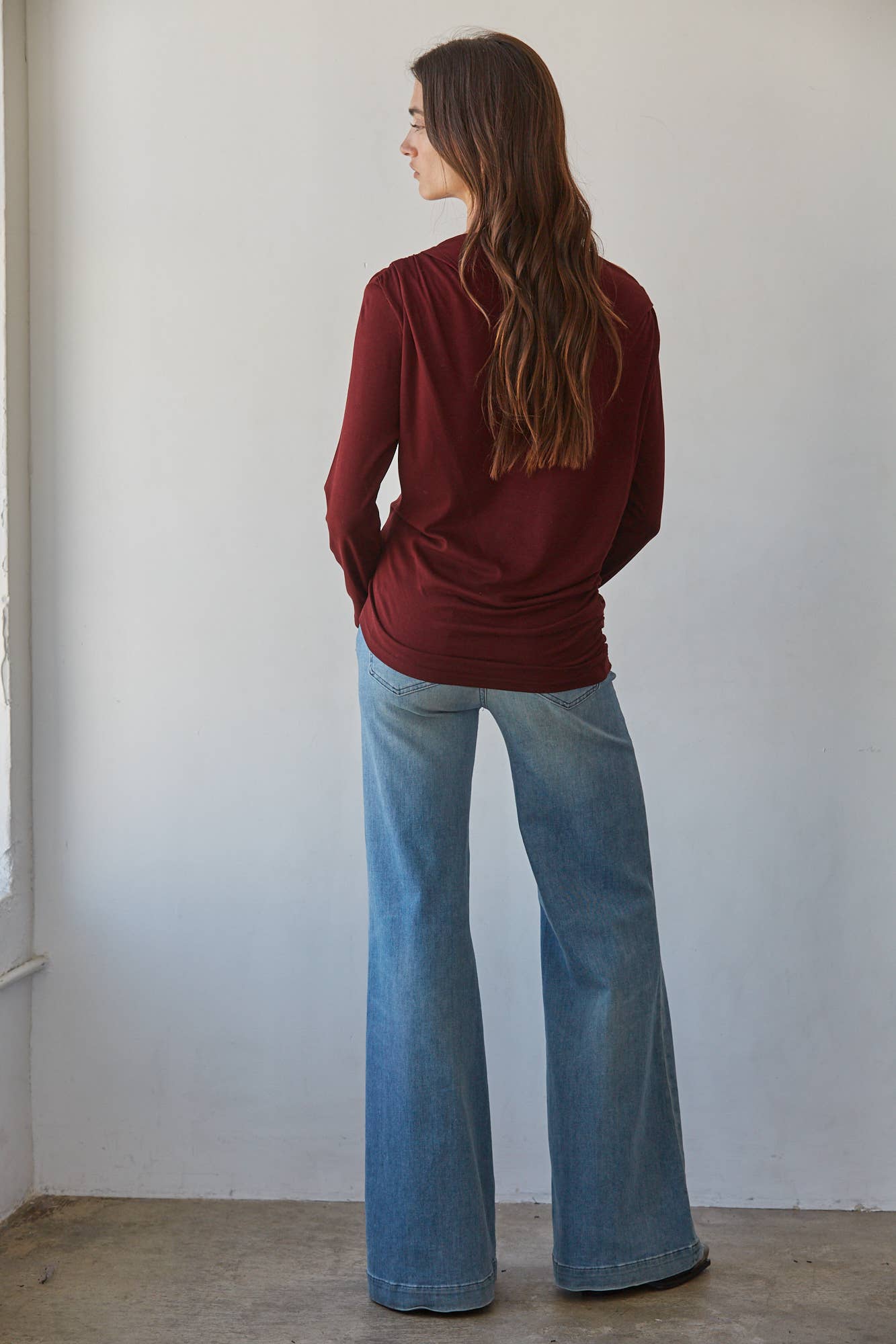 Asymmetric Ruched Off-Shoulder Top