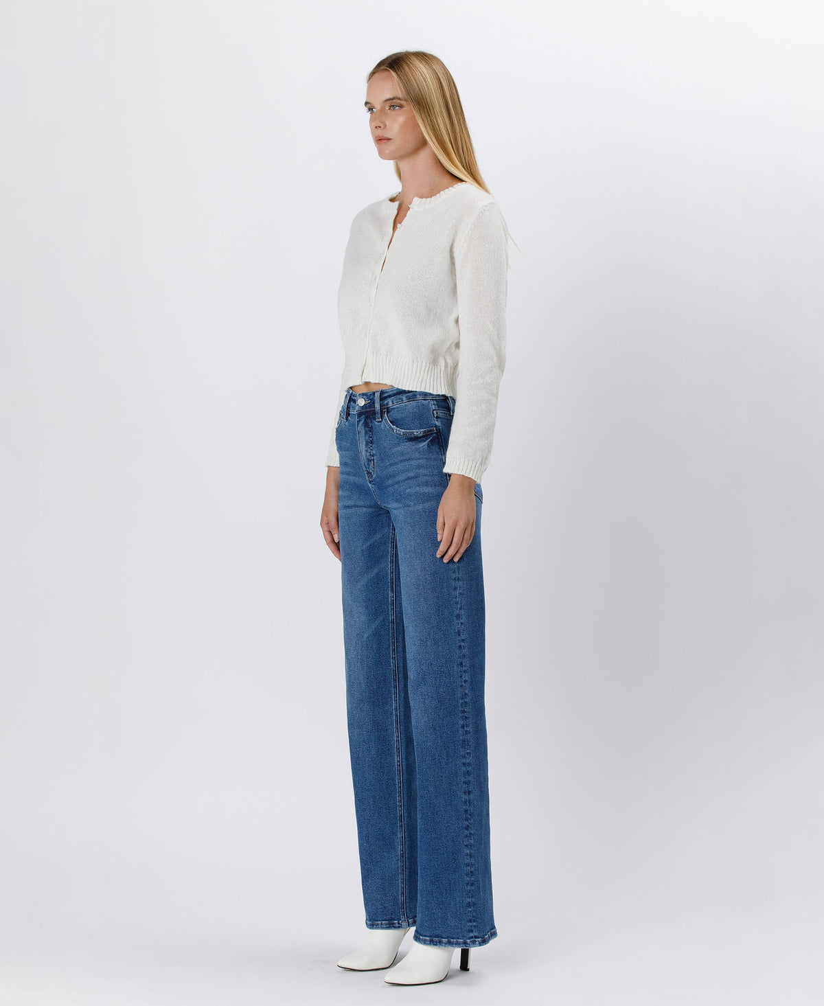 Tummy Control 90s Super High Rise Wide Leg Jeans