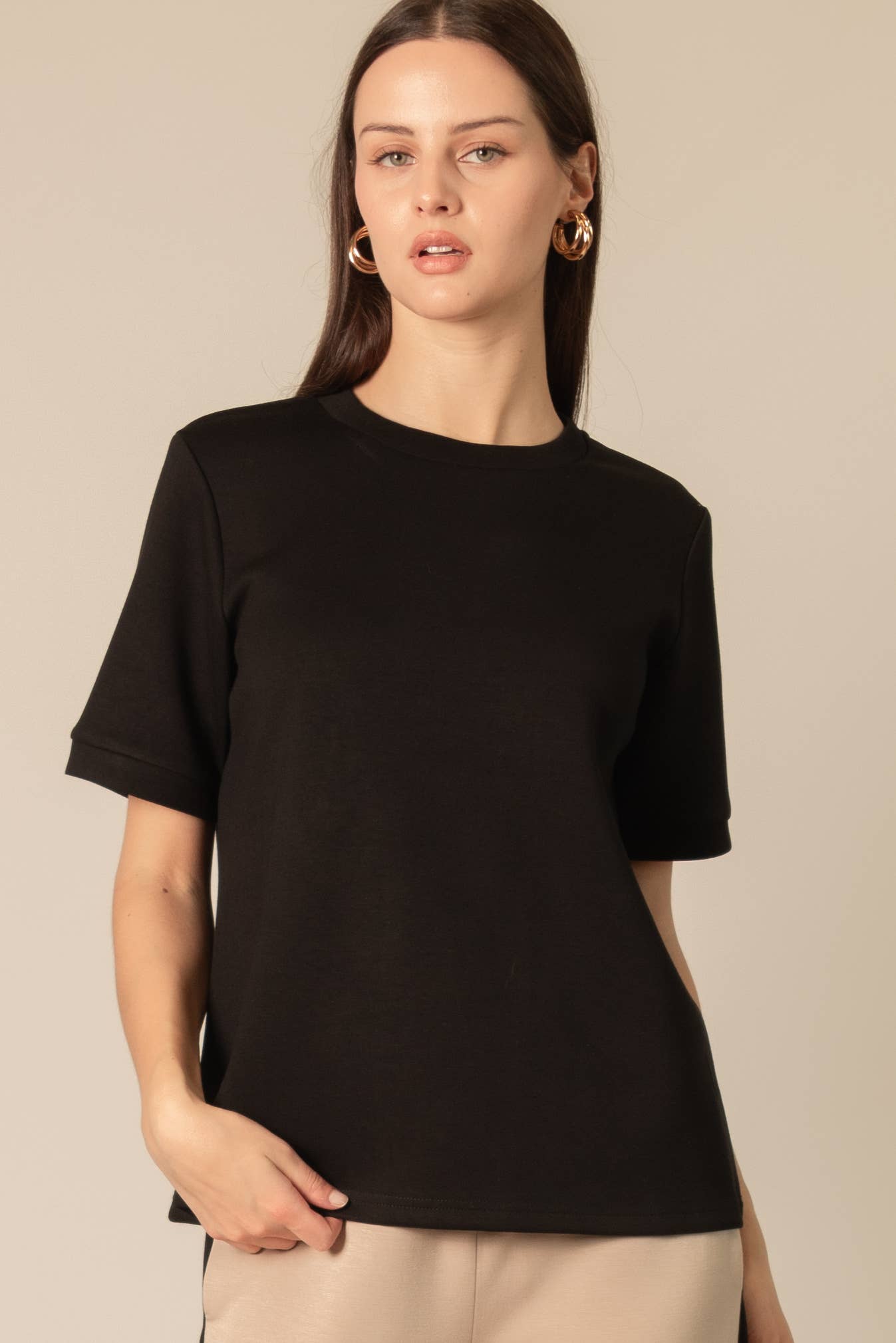 P. CILL Butter Modal Round Neck Tee